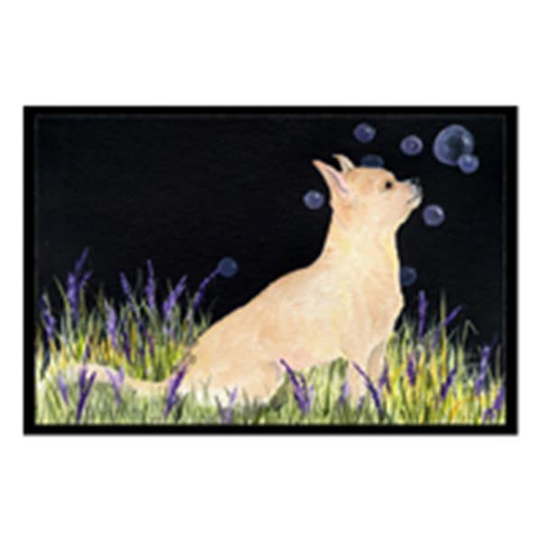 Jensendistributionservices 18 x 27 in. Starry Night Chihuahua Indoor Outdoor Doormat MI2557773 - main